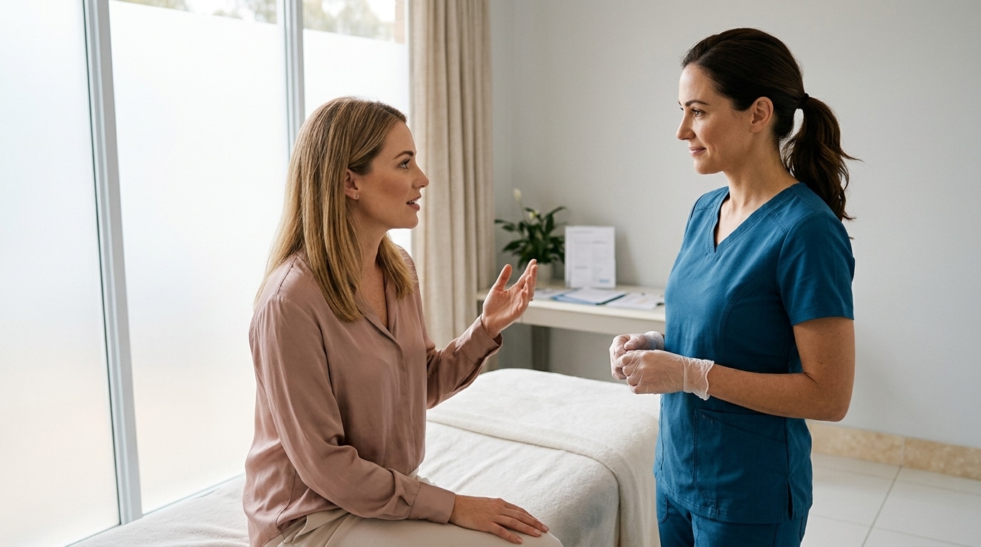 Consultation about gluteal augmentation at Orange County Plastic Surgery